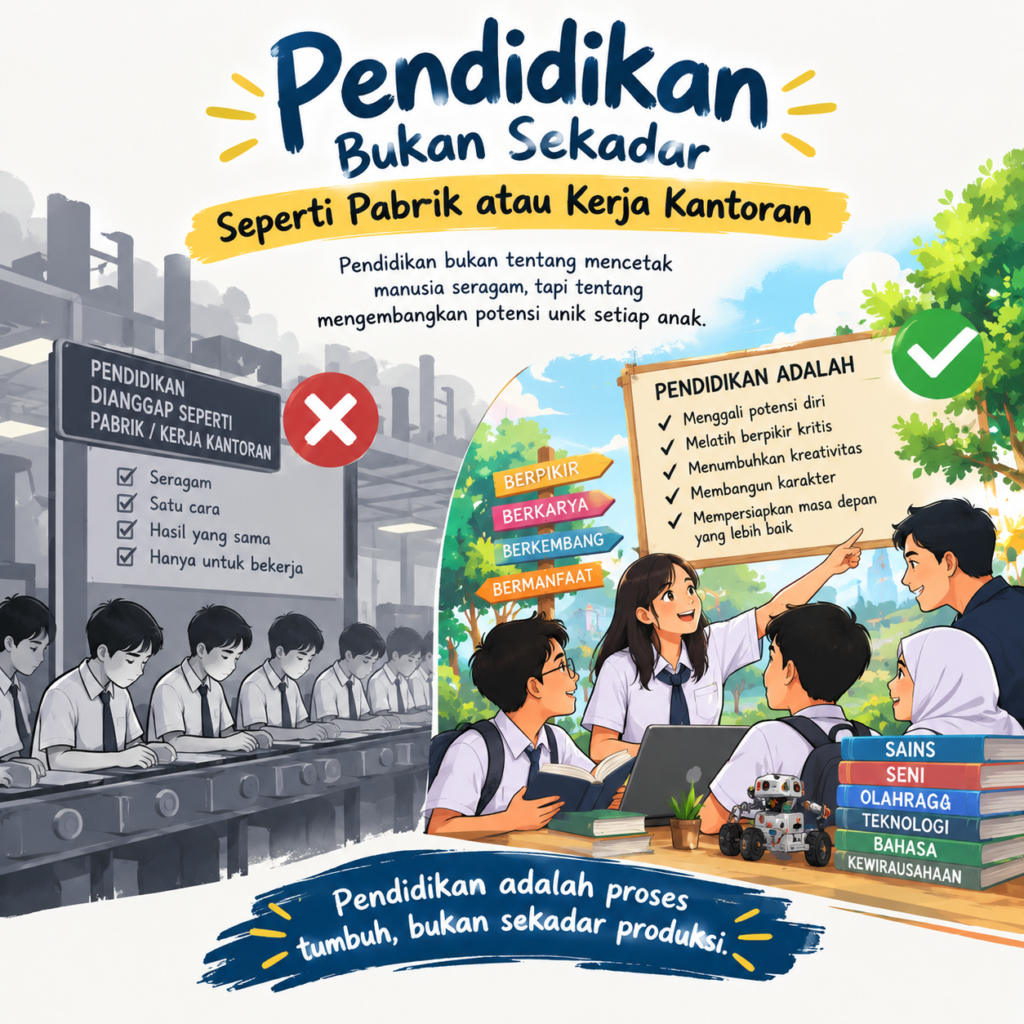 Pendidikan  Tumbuh, Bukan Produksi